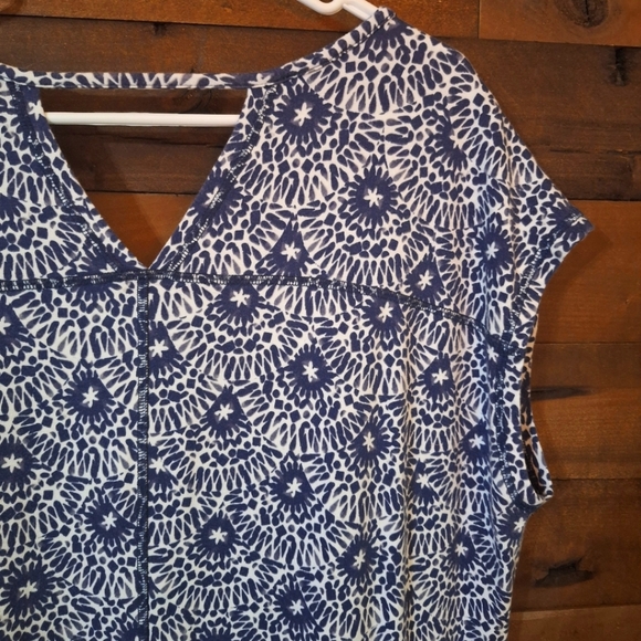 T by Talbots French Terry Dress - Geo Print SZ 2X - Picture 6 of 12